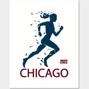 Chicago Marathon 2022 Women Posters and Art